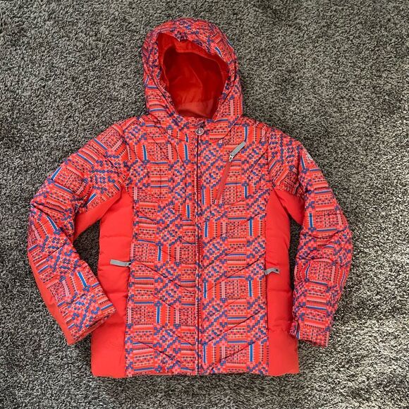 Spyder Girl's Hottie Ski Jacket Coat Orange Youth size 14 - Picture 1 of 12